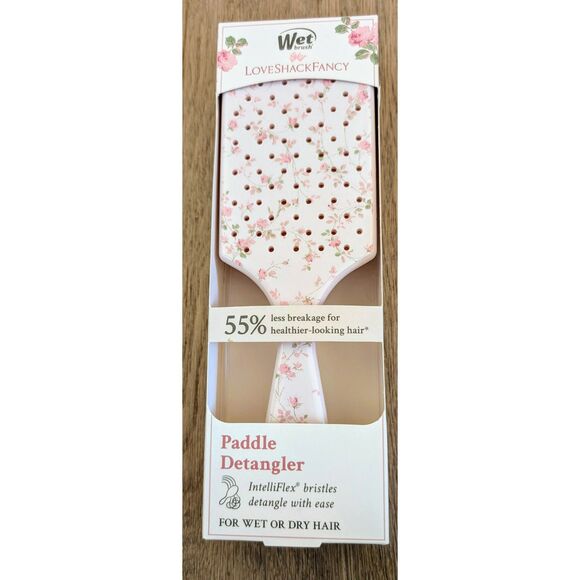 Wet Brush x LoveShackFancy Paddle Detangler Hair Brush English Ivy Pink Large - Picture 2 of 2